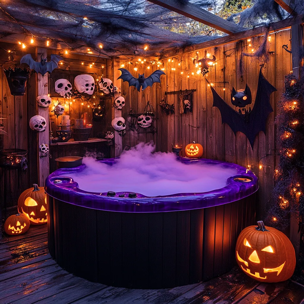 Black and Purple Hot Tub Jacuzzi: Bold Luxury Meets Soothing Relaxation