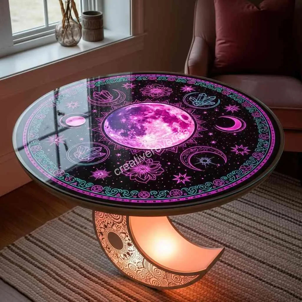 Transform Your Space with the Celestial Crystal Table - A Unique Blend of Style and Serenity