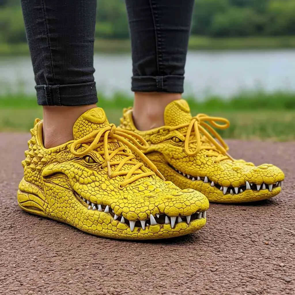 Crocodile Shaped Sneakers: Wild Footwear That Bites into Fashion Trends