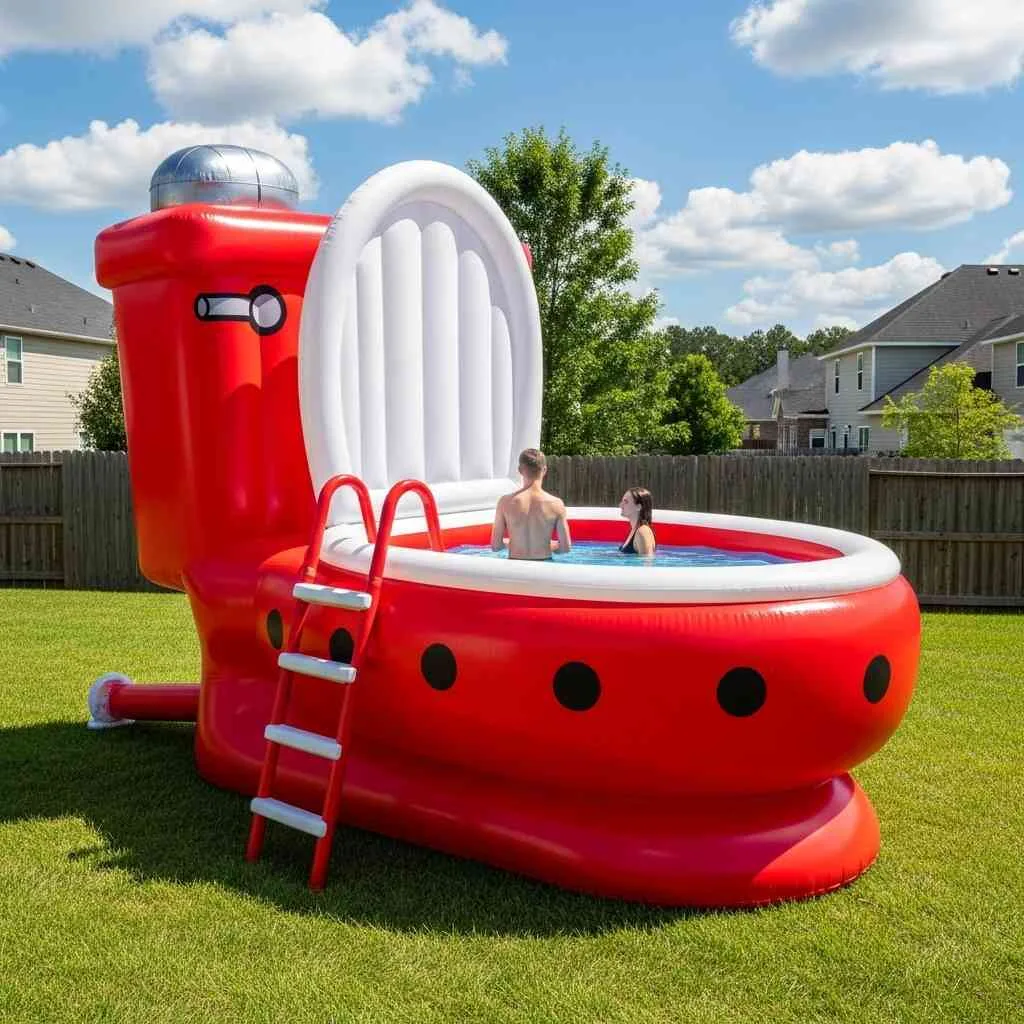 Dive into Fun with Giant Inflatable Toilet Pools - The Ultimate Summer Experience
