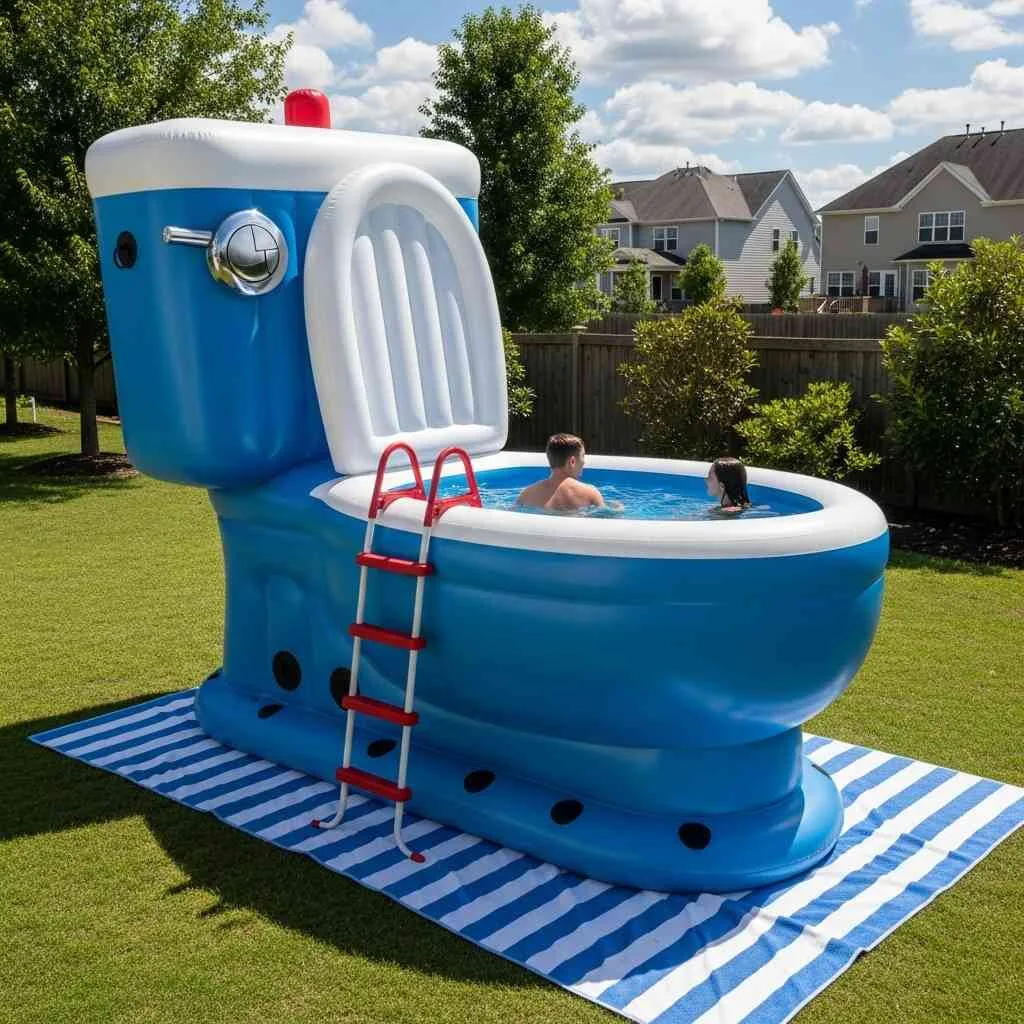 How to Use Giant Inflatable Toilet Pools