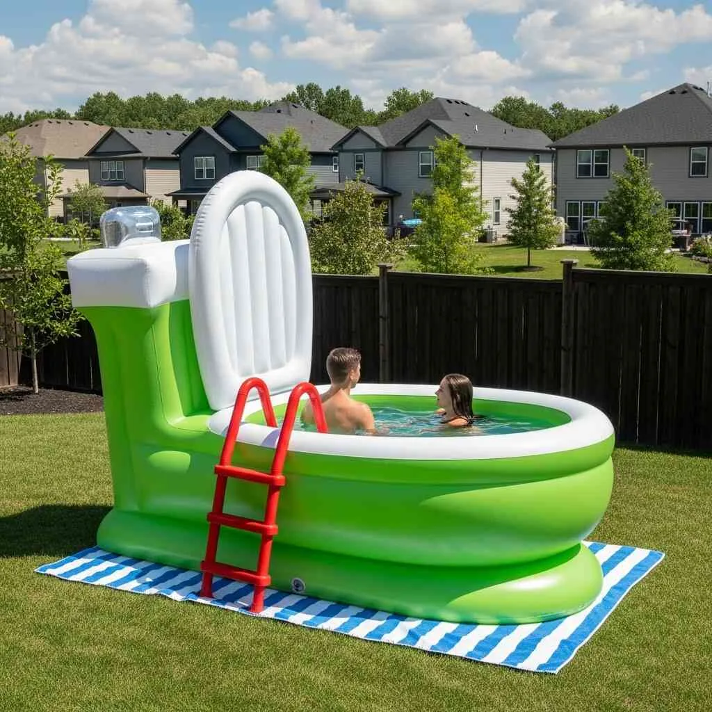Standard Inflatable Pools vs. Giant Inflatable Toilet Pools