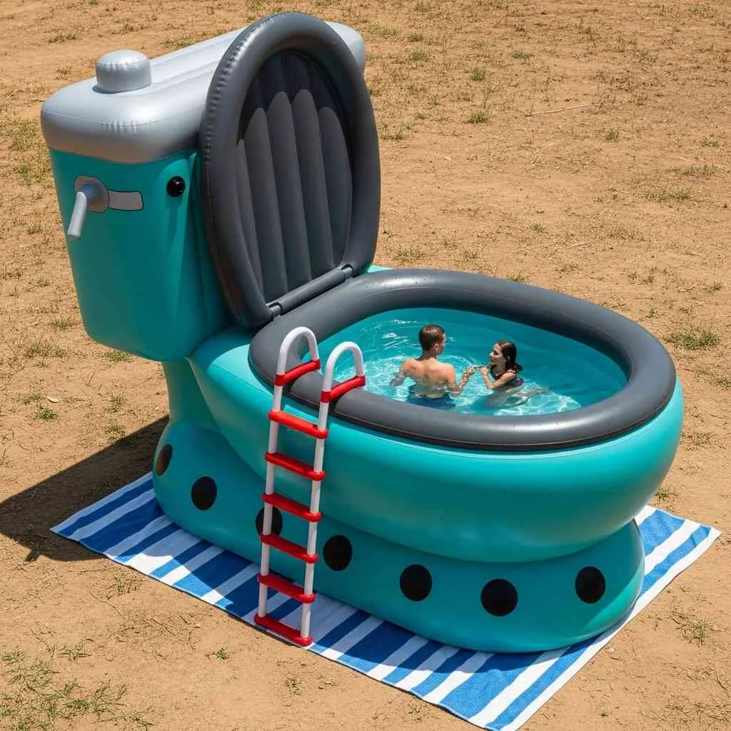 Standard Inflatable Pools vs. Giant Inflatable Toilet Pools
