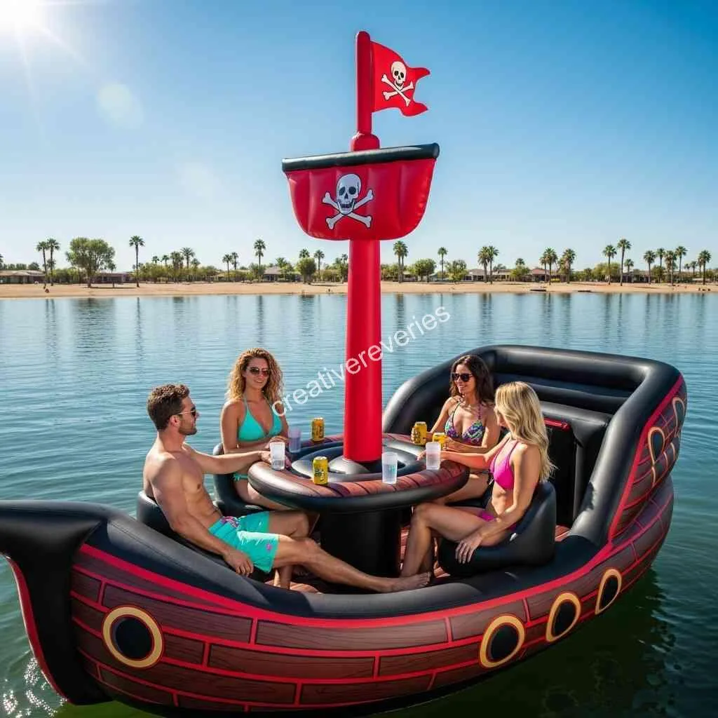 How to Use Inflatable Pirate Ship Lake Floats