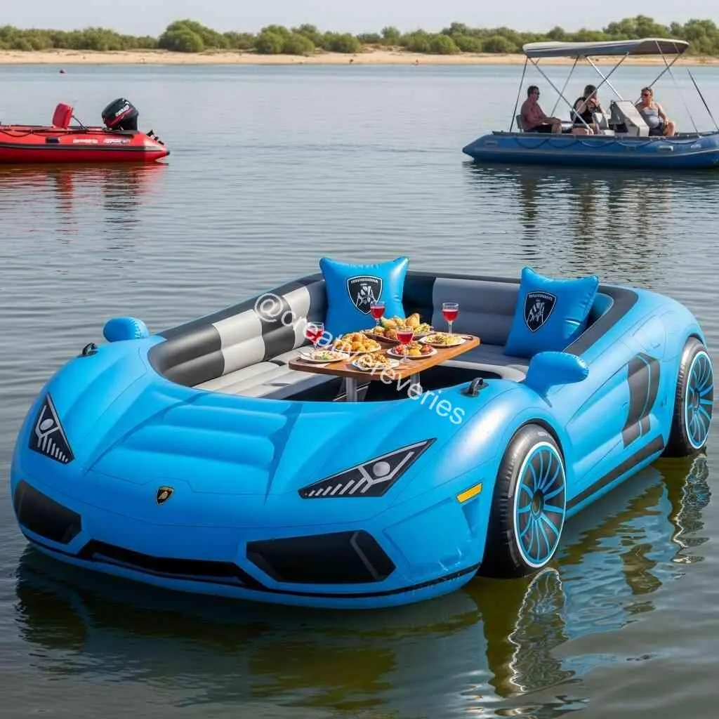Lamborghini Inspired Floating Lounge: Where Supercar Luxury Meets Aquatic Leisure