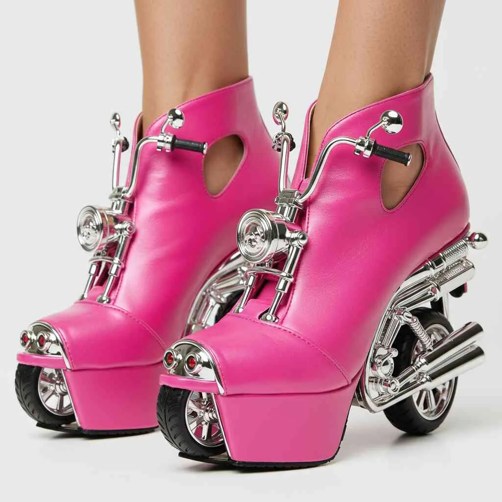 Motorcycle Shaped High Heels: Fashion on the Edge of Boldness and Art