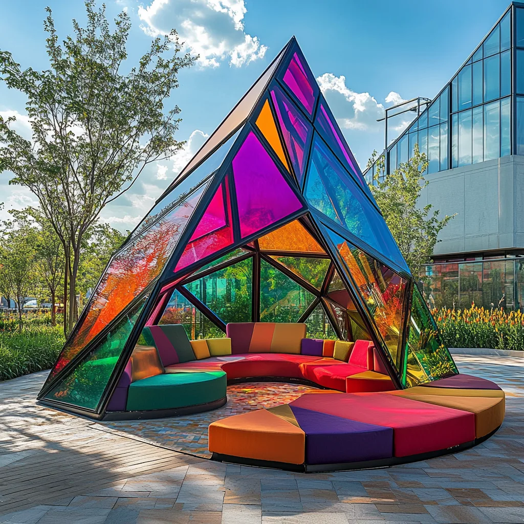 Stained Glass Death Star Gazebo: A Galactic Fusion of Art and Architecture
