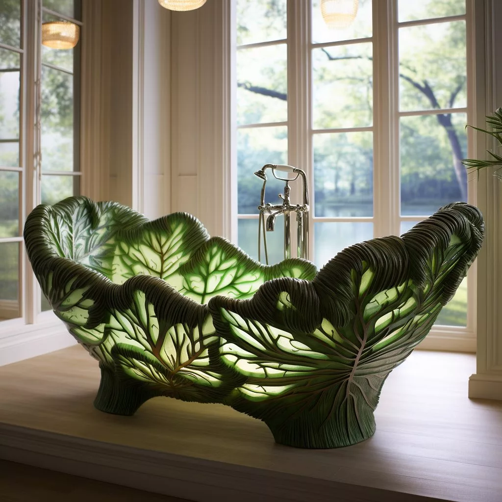 Discover the Beauty of Stained Glass Leaf Bathtubs for Your Home