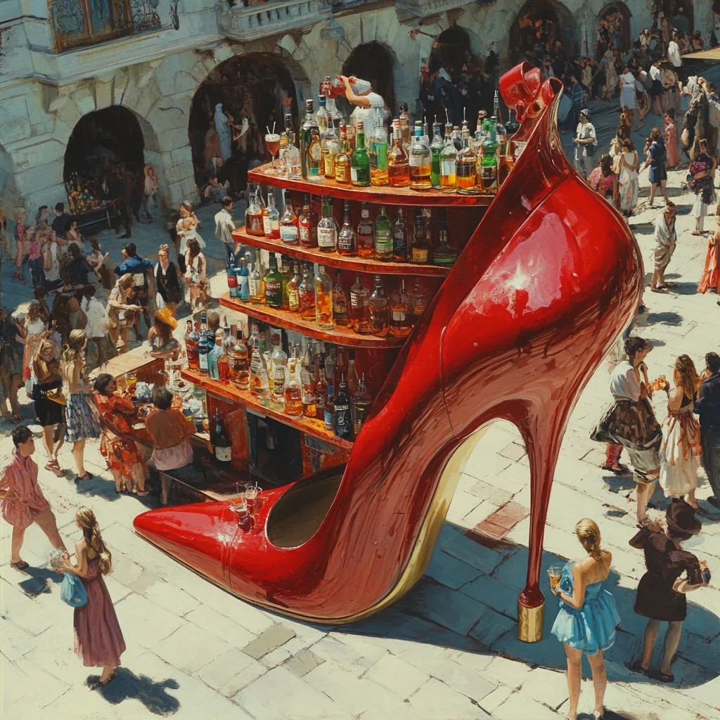 Sipping in Style, One Heel at a Time