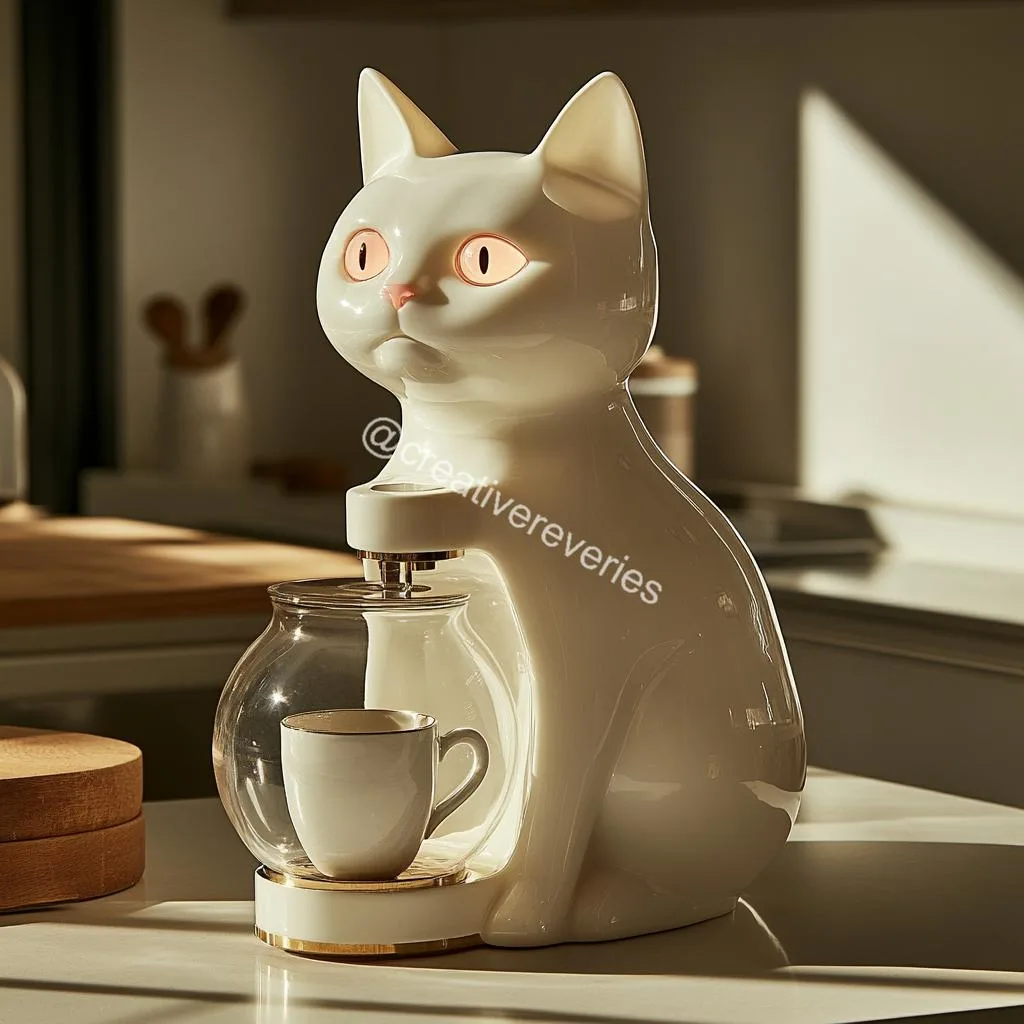 Cat-Shaped Coffee Maker: Brew with Purr-sonality Every Morning