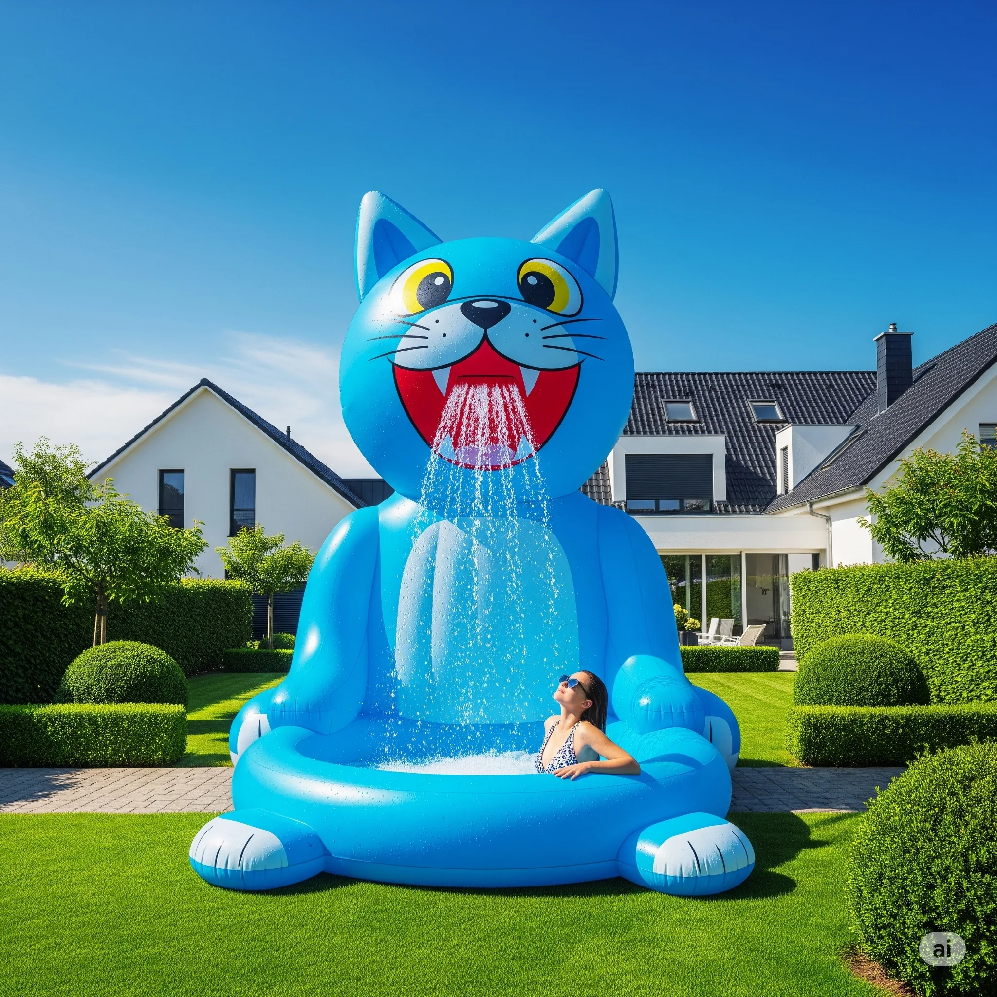 What Are Giant Inflatable Cat Shaped Pools?