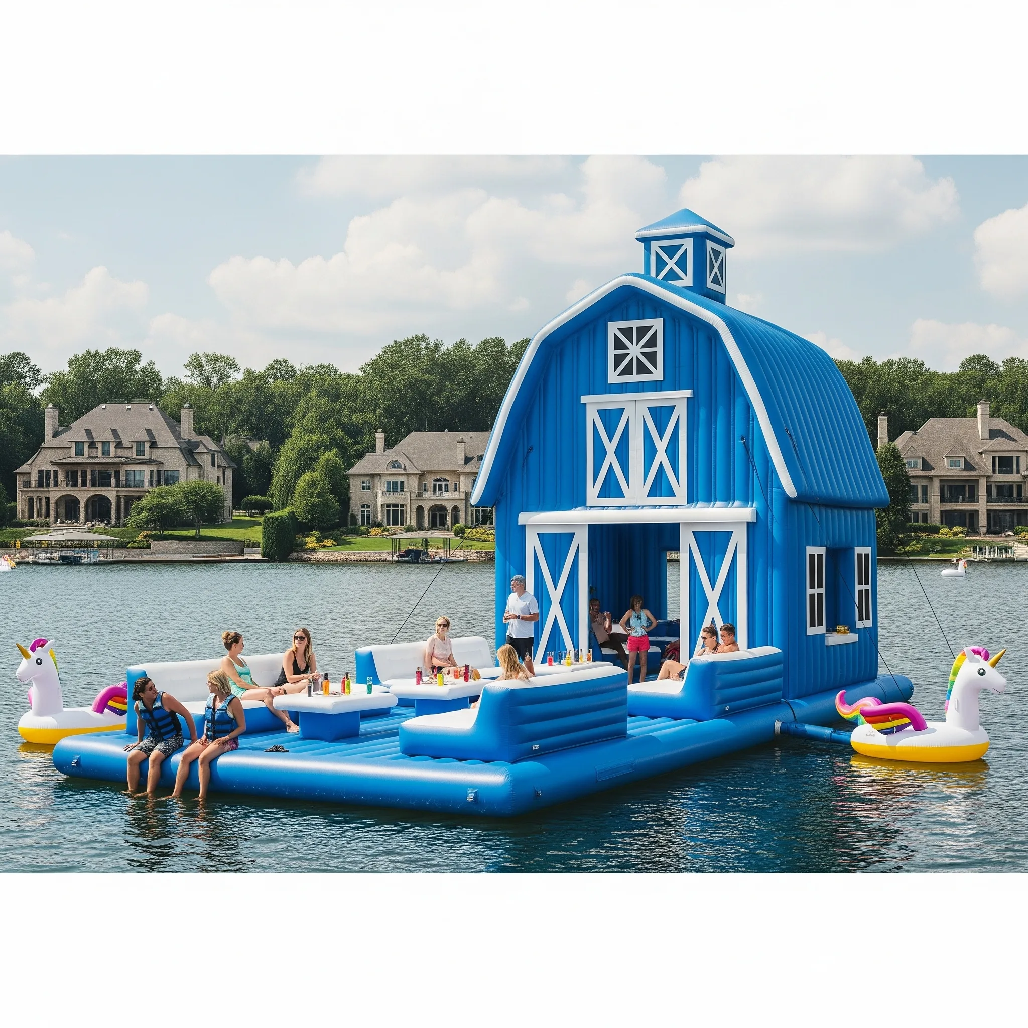 Why People Love Barn-Themed Lake Floats