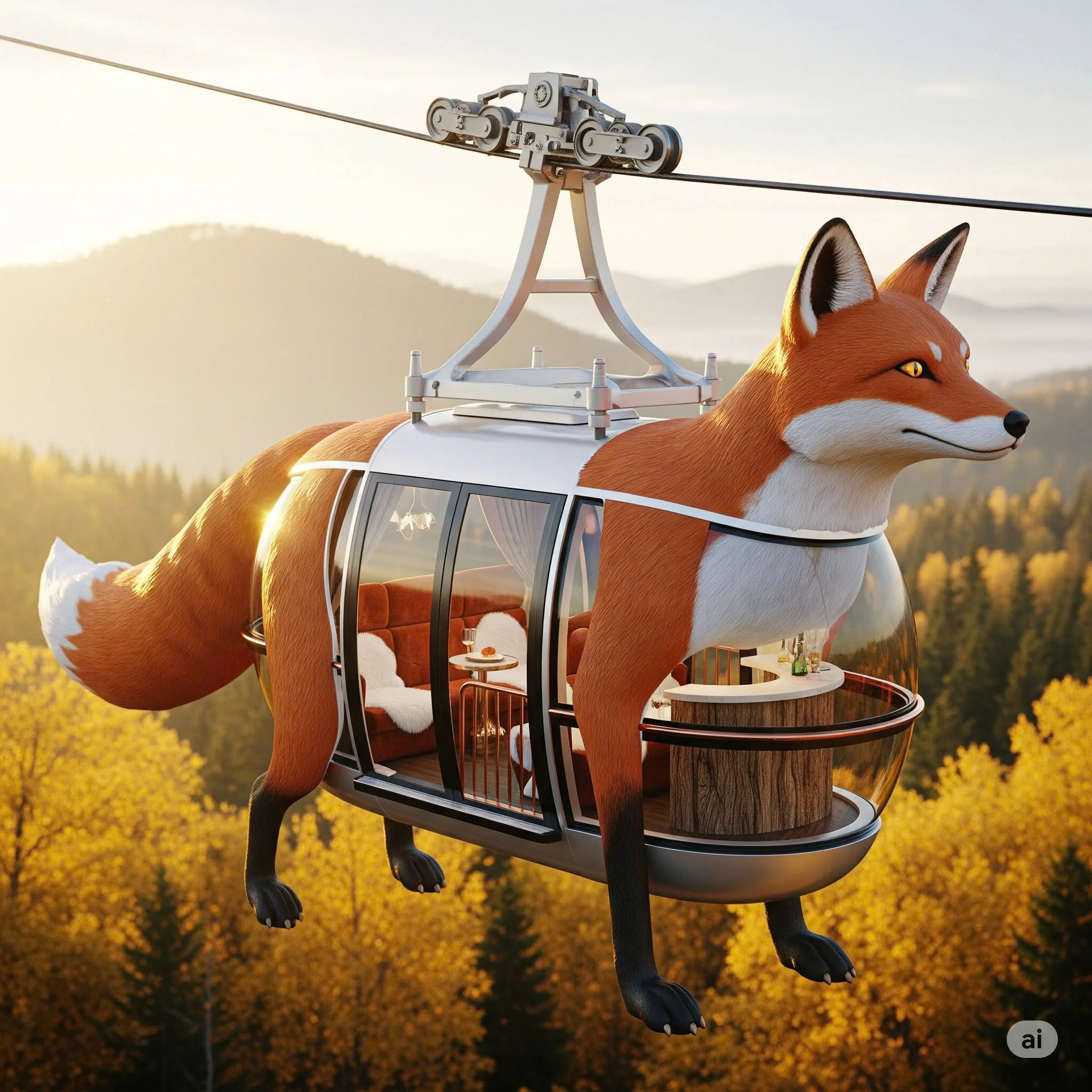 Animal-Shaped Cable Car