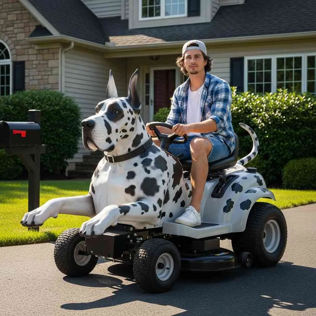Operating the Dog Lawn Mower Safely