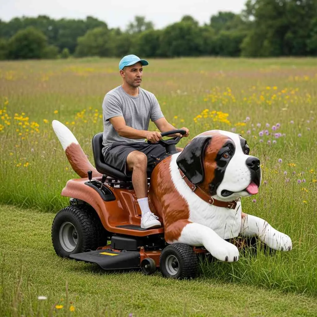 Operating the Dog Lawn Mower Safely
