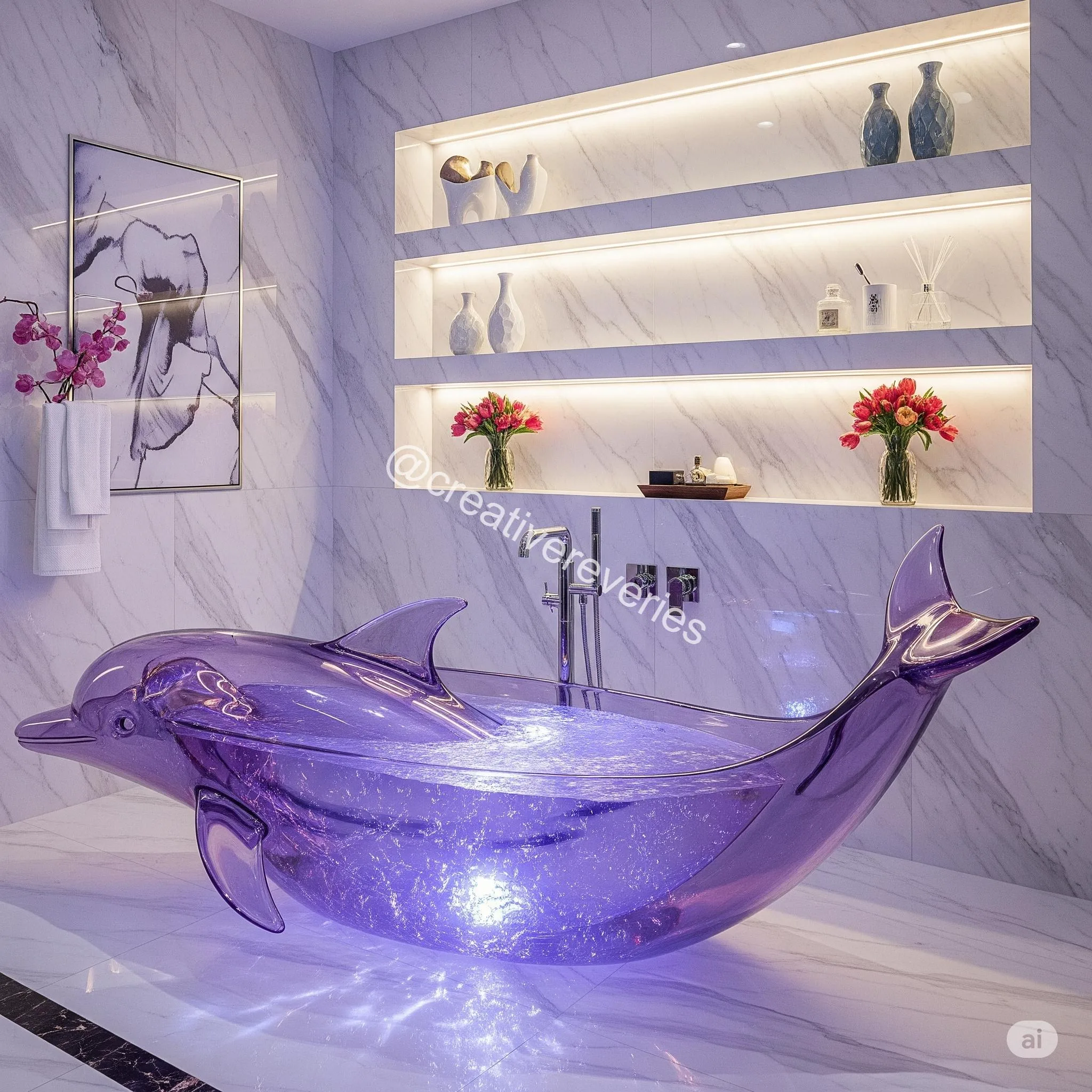 The Perfect Setting for a Dolphin Bathtub