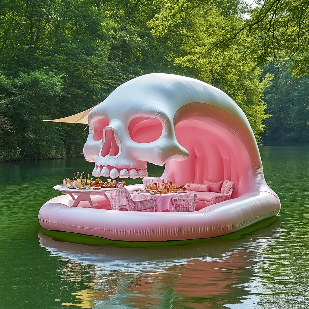 Embrace the Thrill of Summer with Giant Inflatable Skull Lake Floats