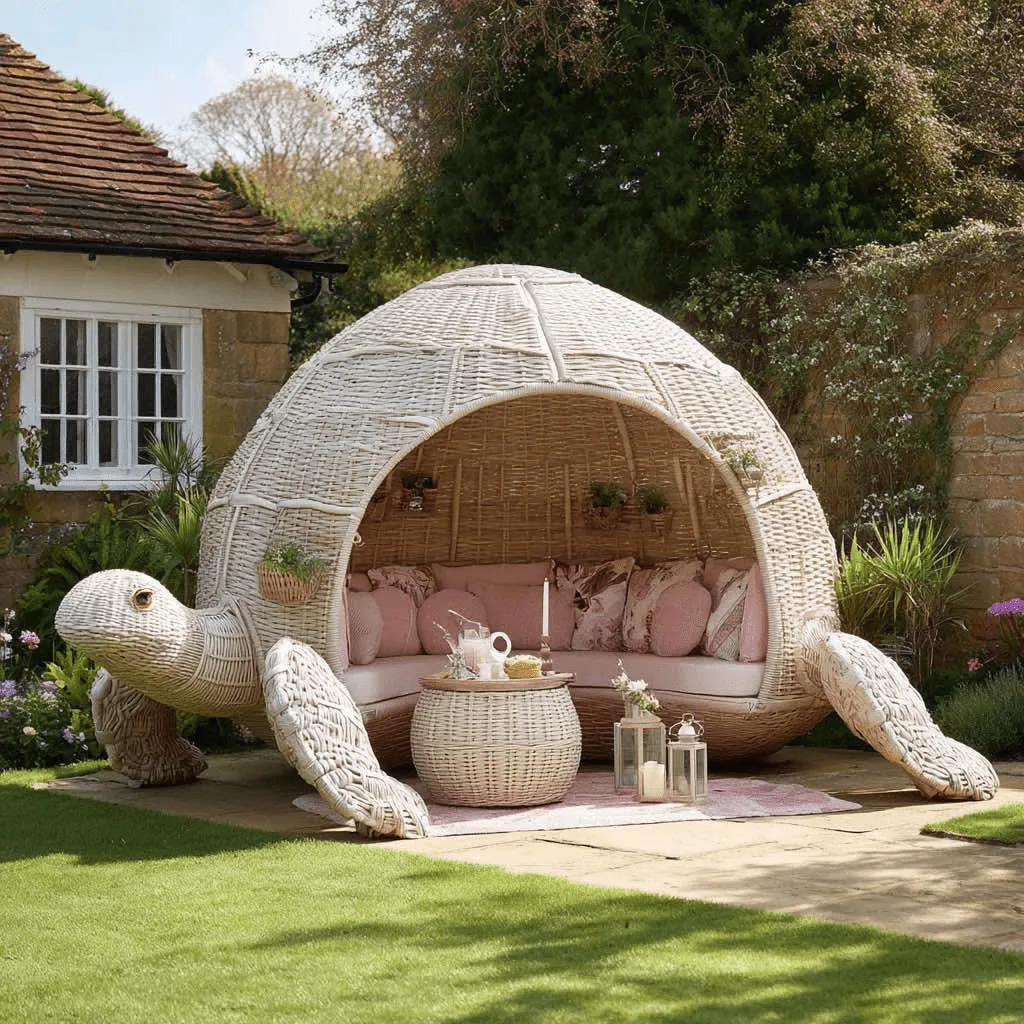 How to Use Giant Turtle Rattan Lounging Pods