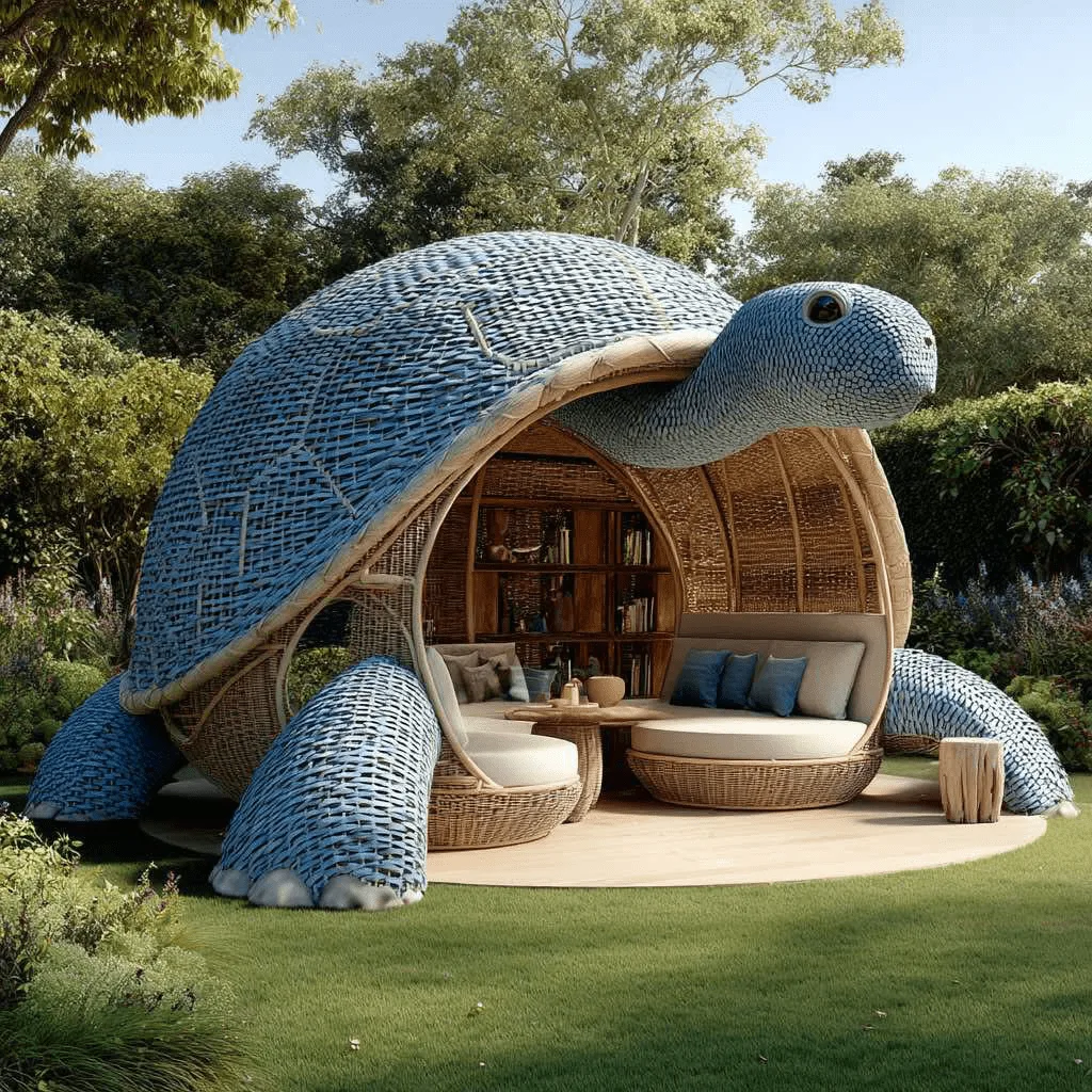 Pros and Cons of Giant Turtle Rattan Lounging Pods