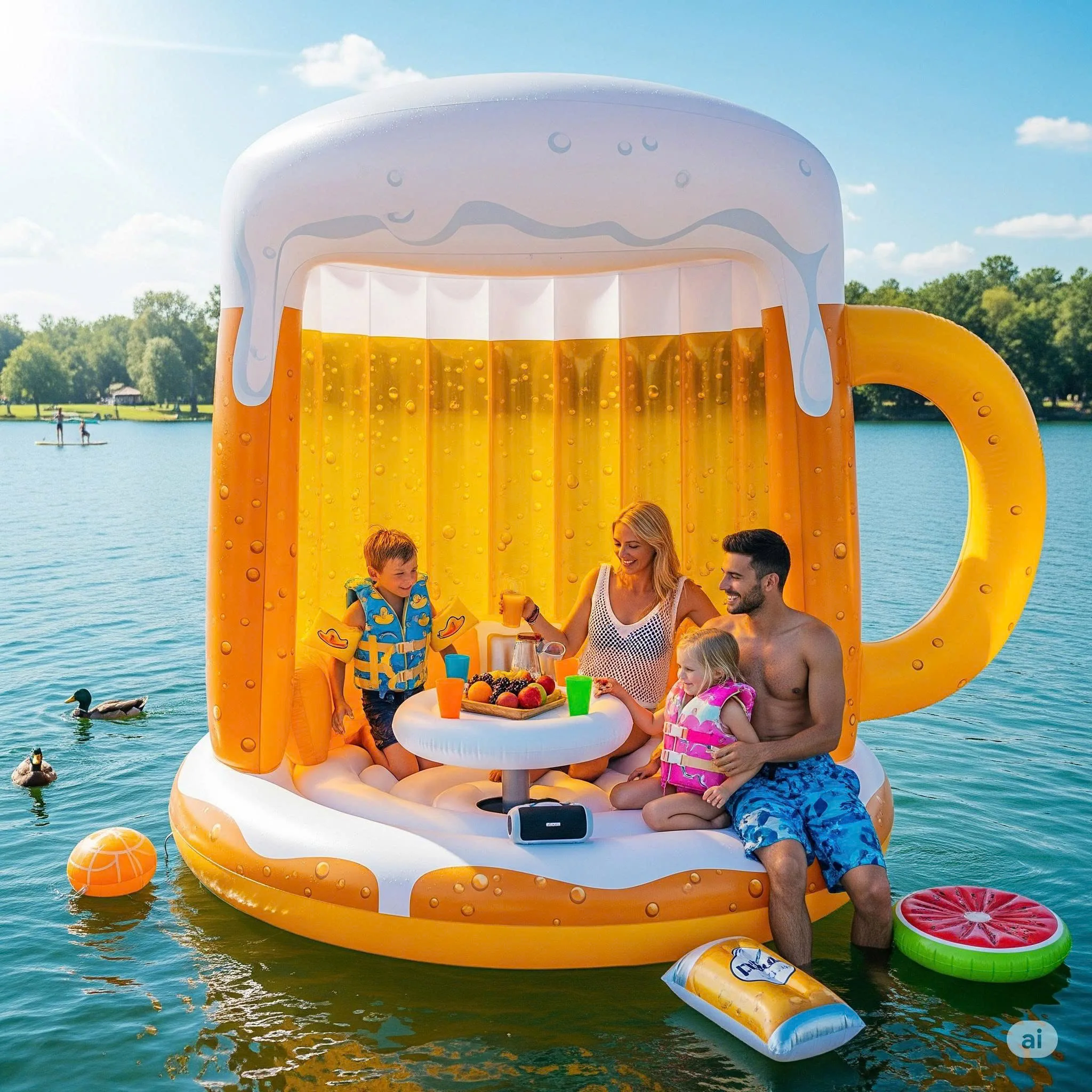 How to Use the Inflatable Beer Mug Float