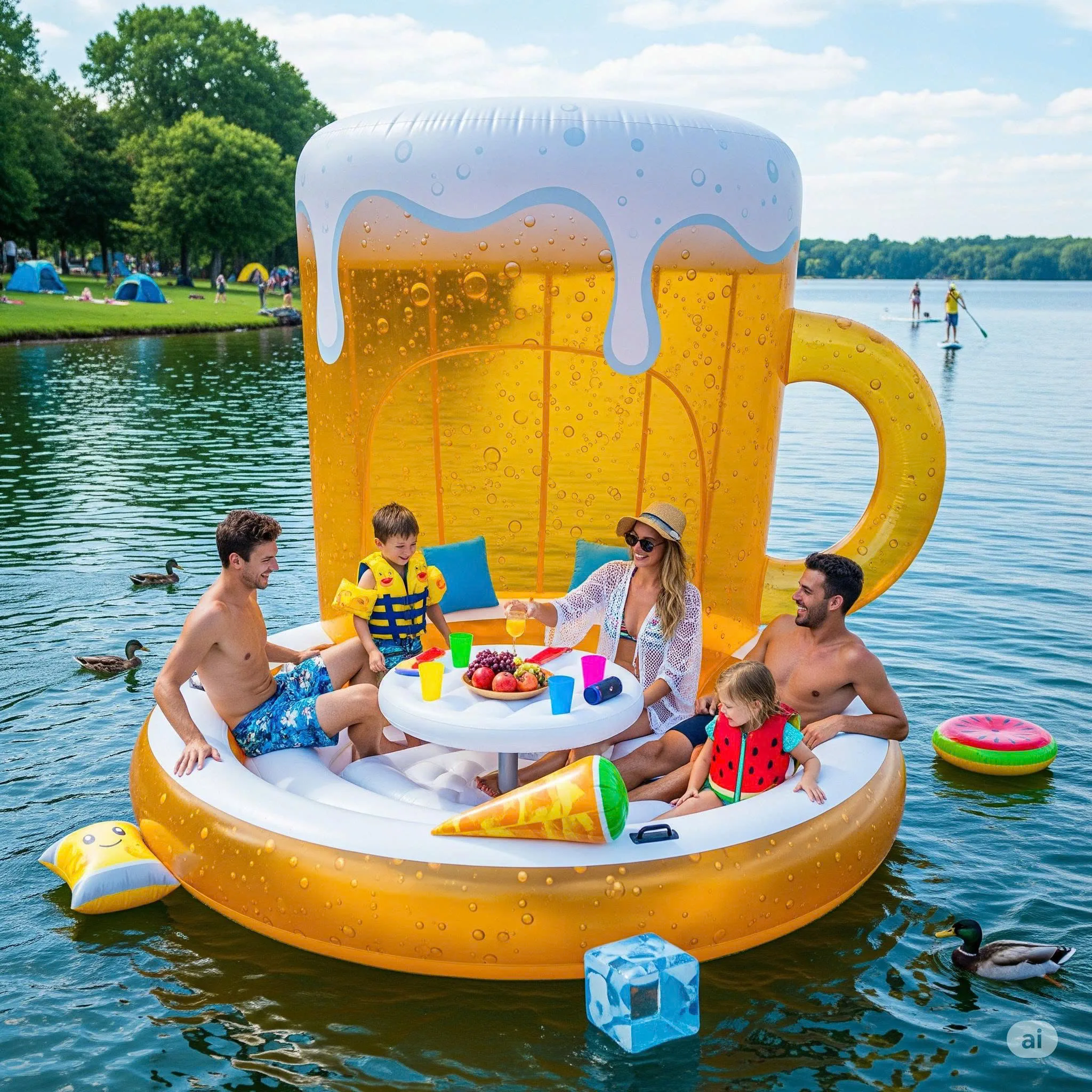 Examples of Inflatable Beer Mug Float Experiences