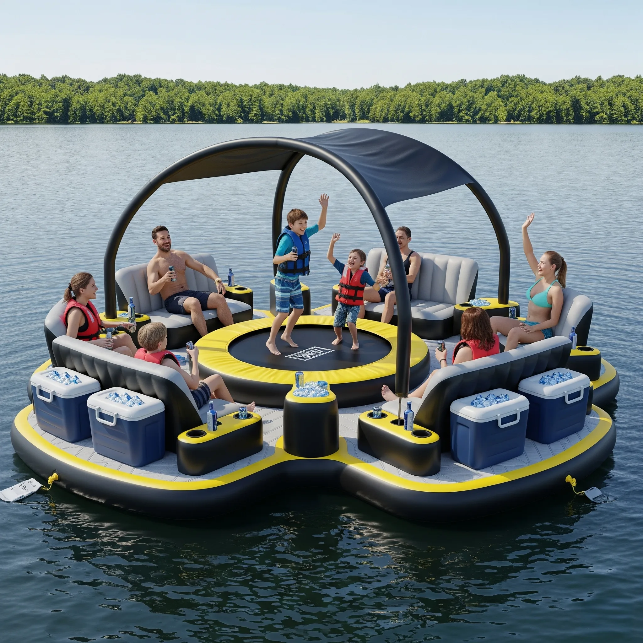 Comparing Popular Inflatable Party Floats with Built-in Trampolines