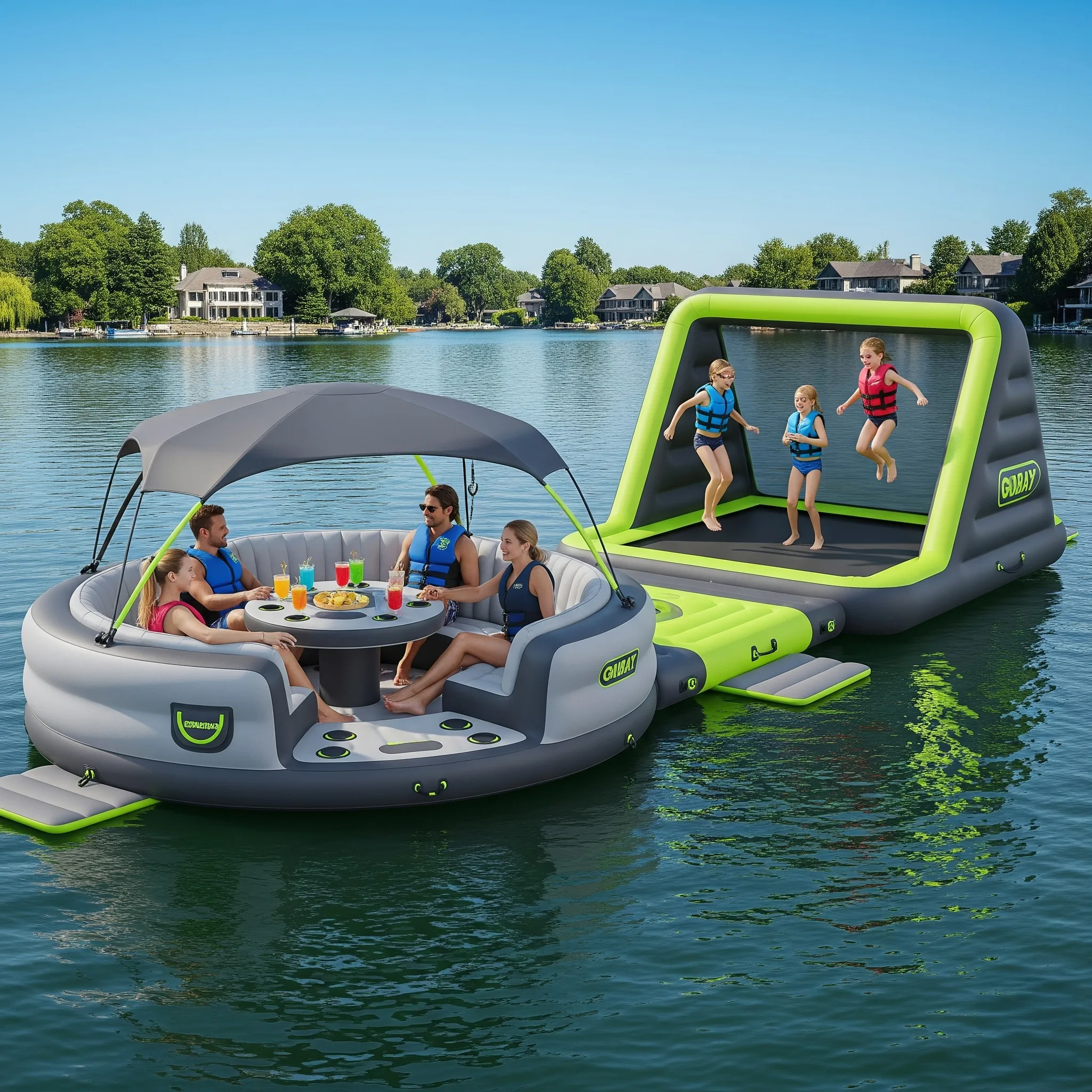 The Benefits of Inflatable Party Floats with Built-in Trampolines