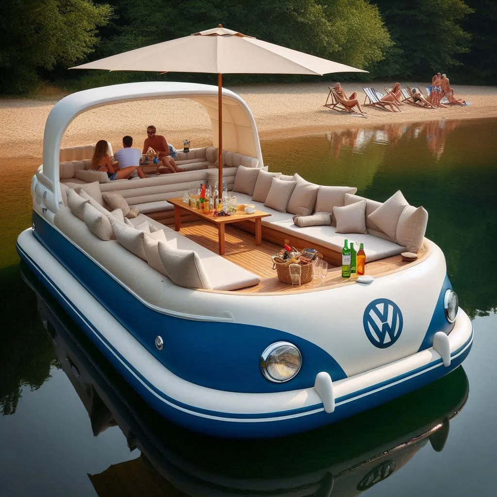 Inflatable VW Bus Lake Floats: Nostalgia Meets Aquatic Fun