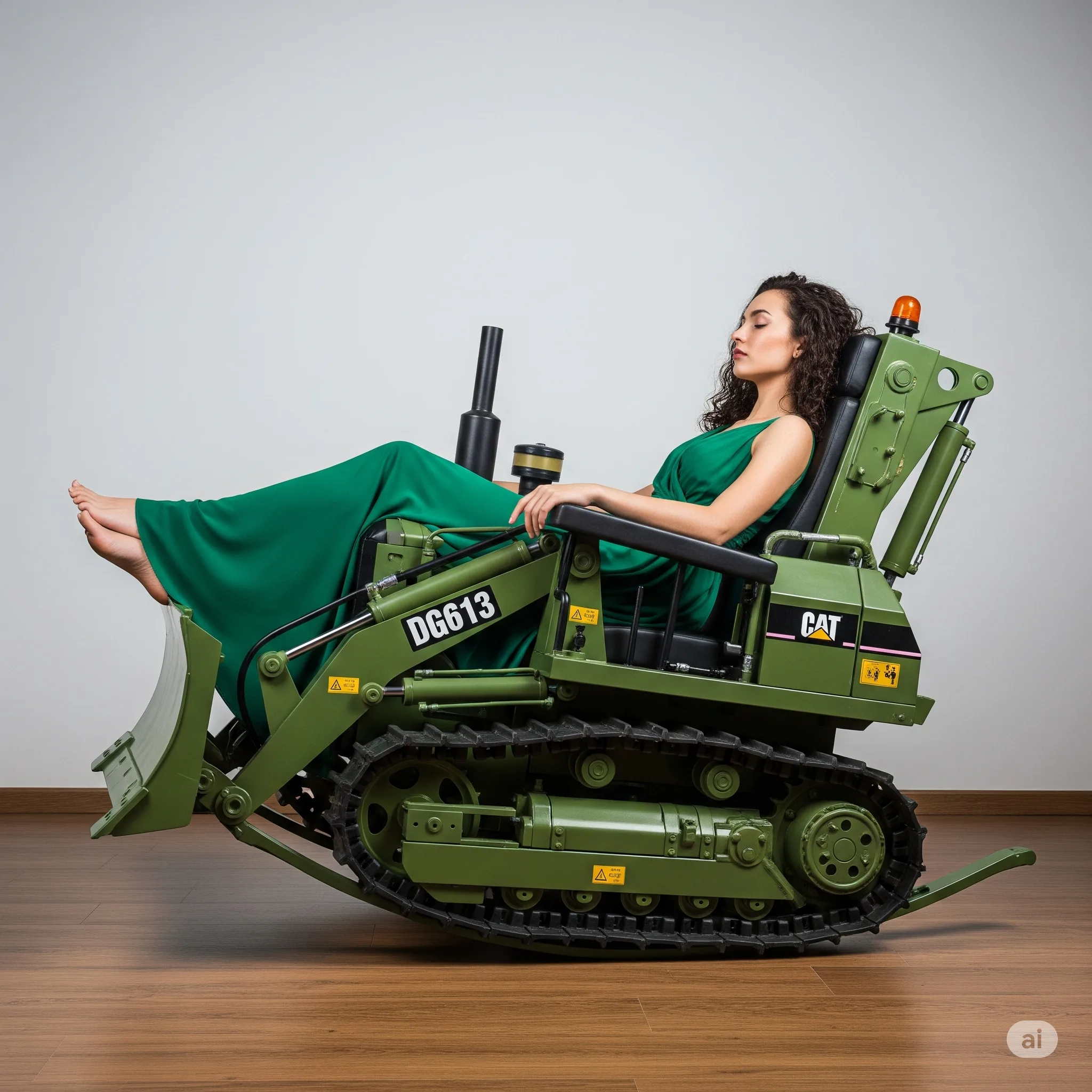 Bulldozer Rocking Chair: Heavy Machinery Meets Gentle Motion