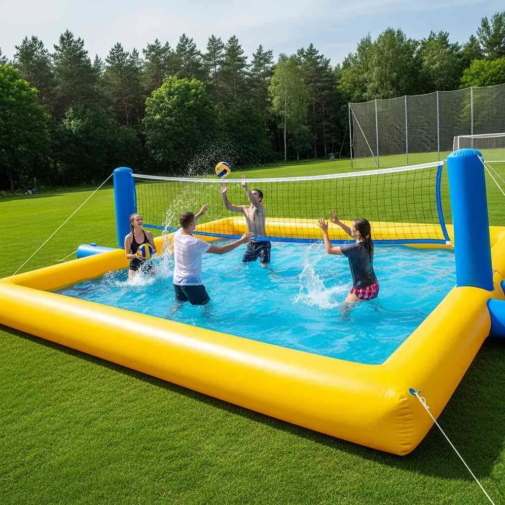 What Is an Inflatable Pool Volleyball Court?