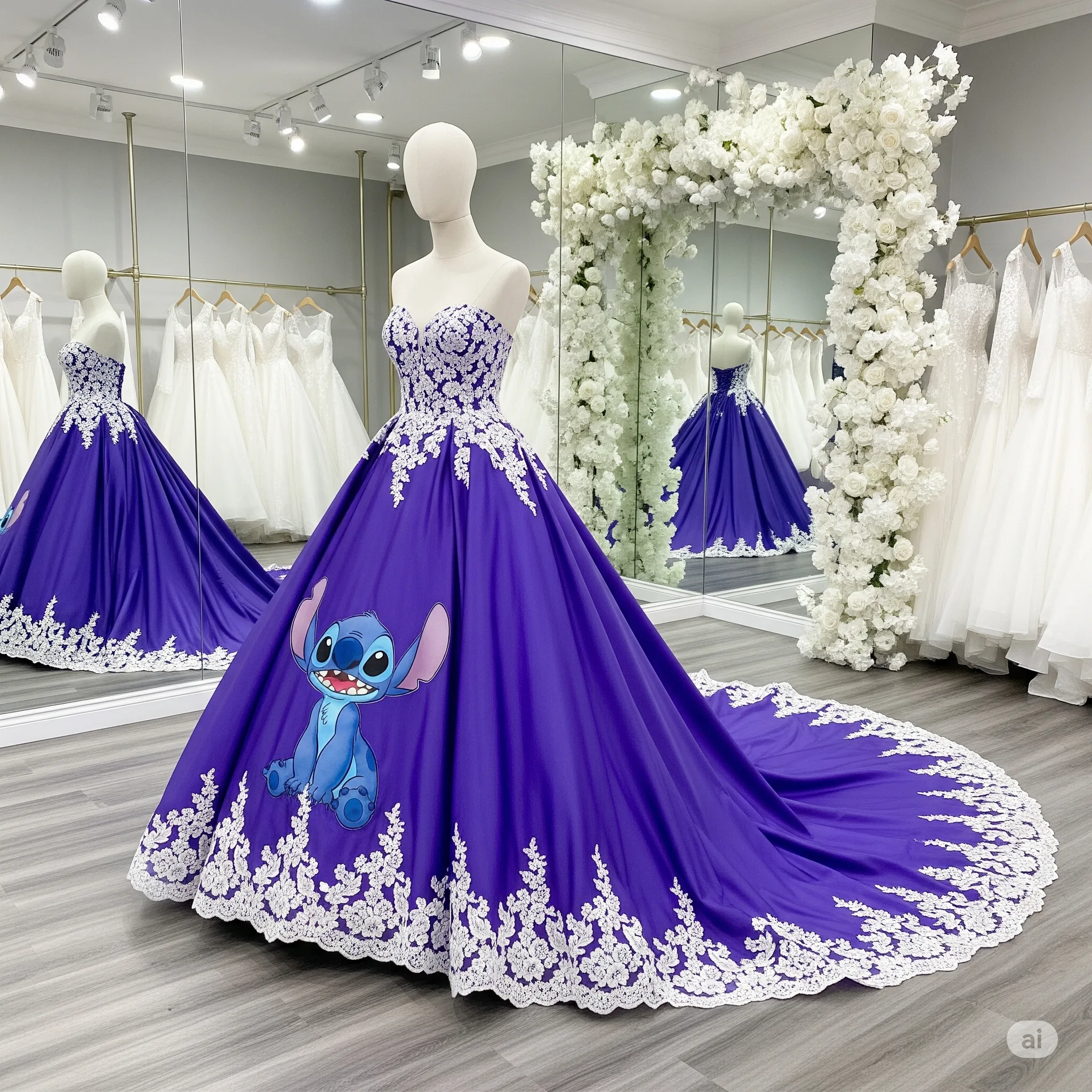 The Magic Behind a Stitch Themed Wedding Dress