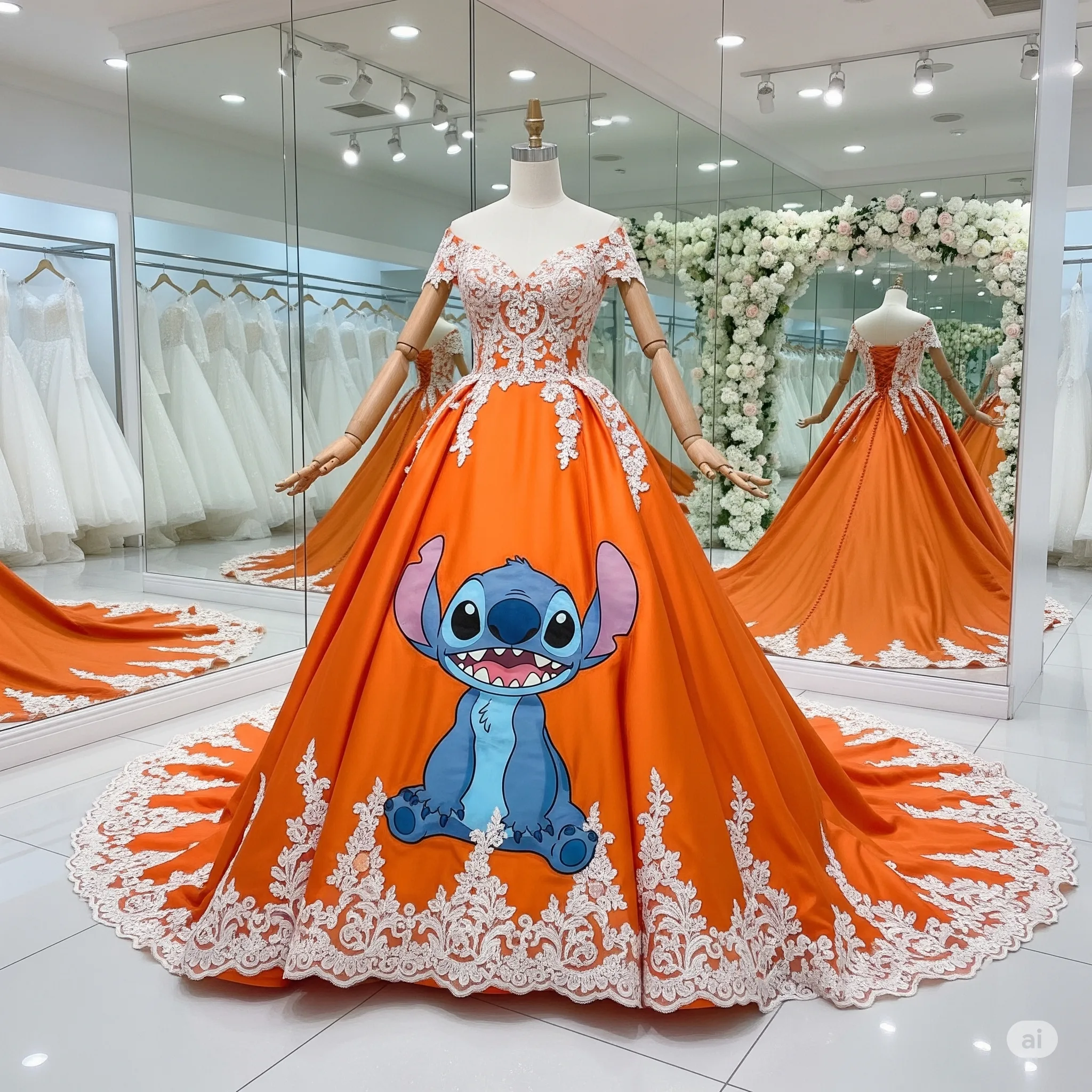 Stitch Themed Wedding Dress: Whimsical Romance Meets Disney Magic