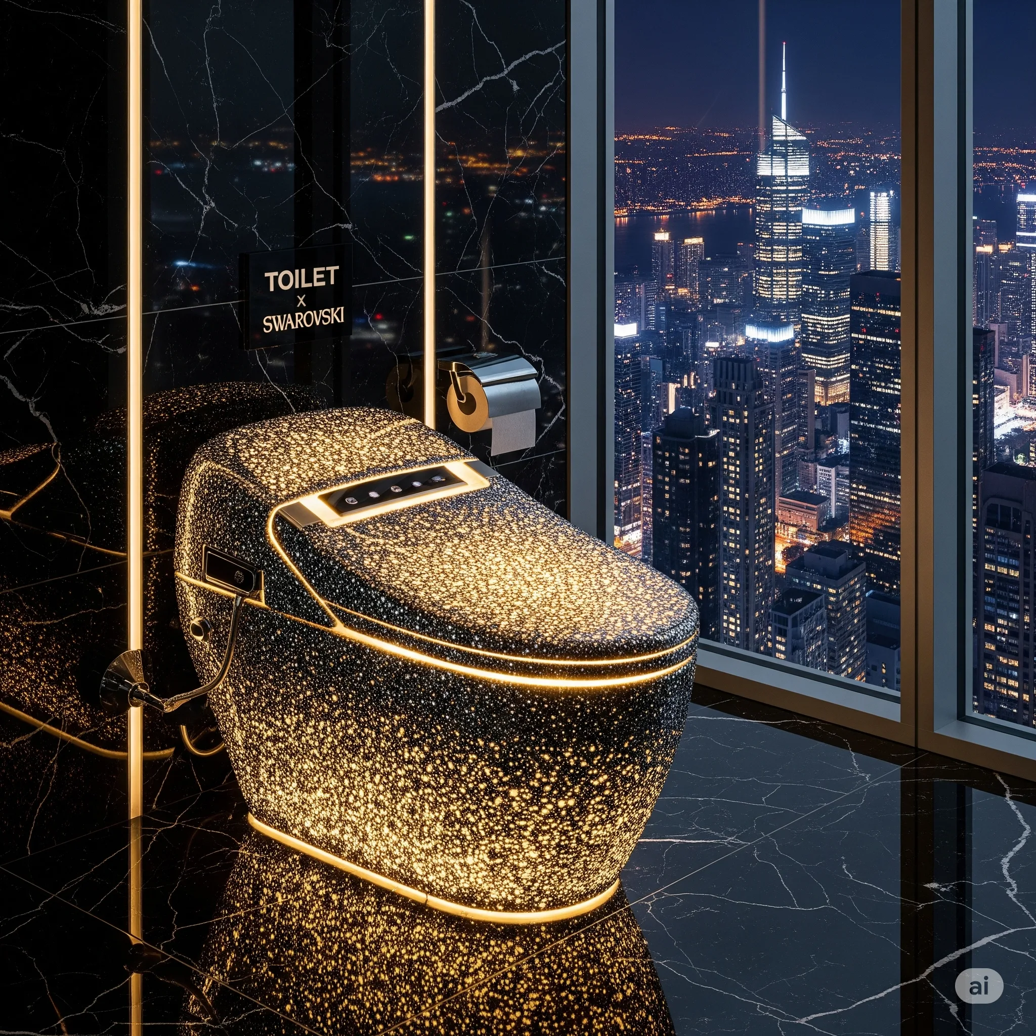 What Is a Swarovski Crystal Toilet?