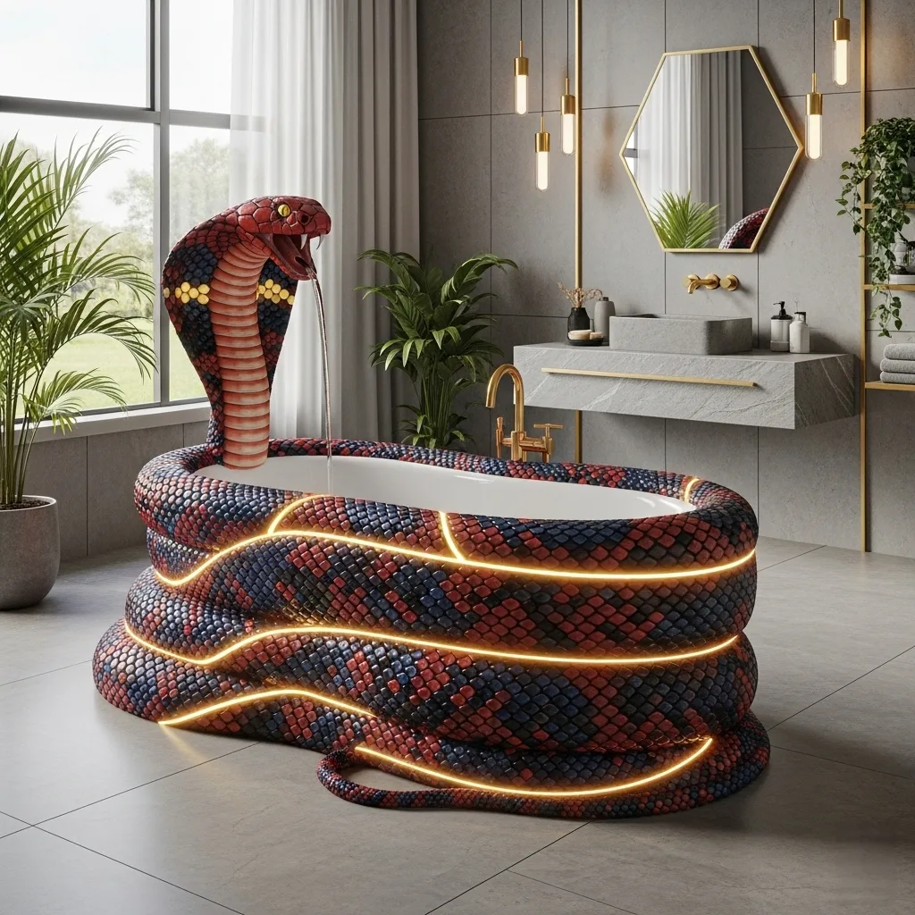 The Design Aesthetic of Cobra Shaped Bathtubs
