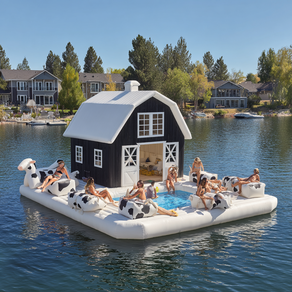 Discover the Wonders of the Giant Barn Lake Floats - An Ultimate Aquatic Experience