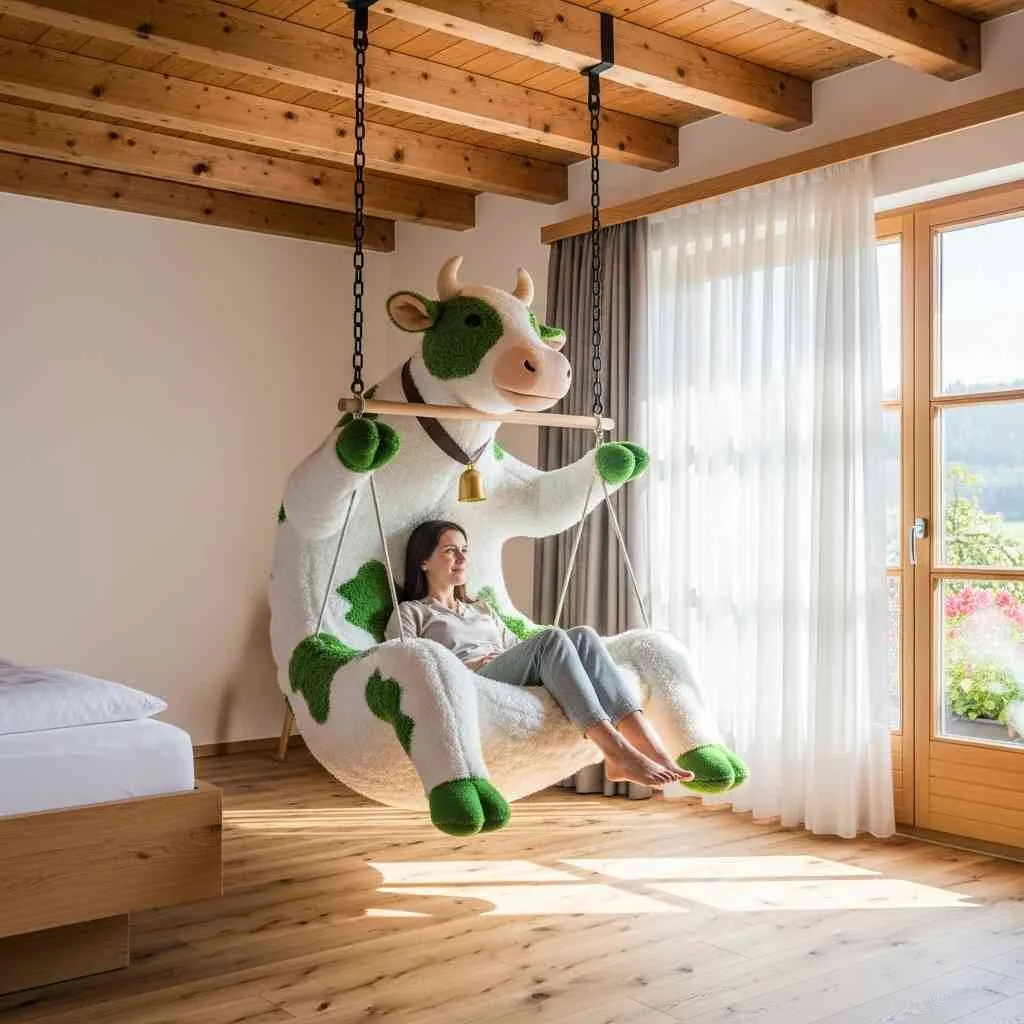 Why is the Hanging Cow Lounger Gaining Popularity?
