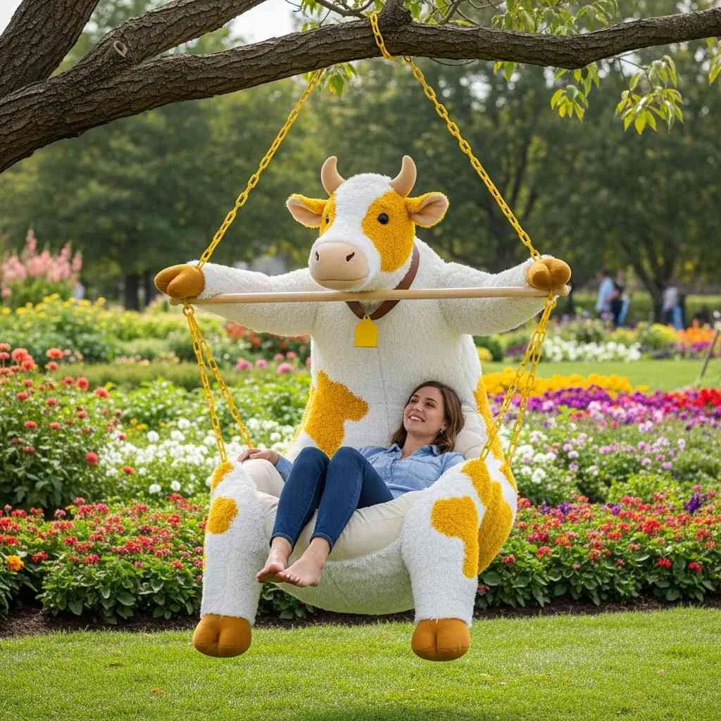 Creative Uses and Examples of the Hanging Cow Lounger in Home Decor