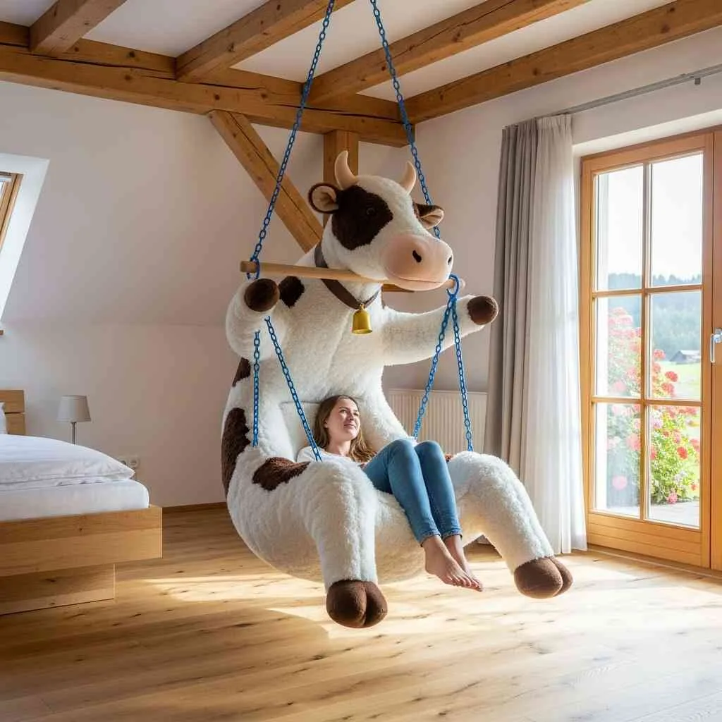 Creative Uses and Examples of the Hanging Cow Lounger in Home Decor
