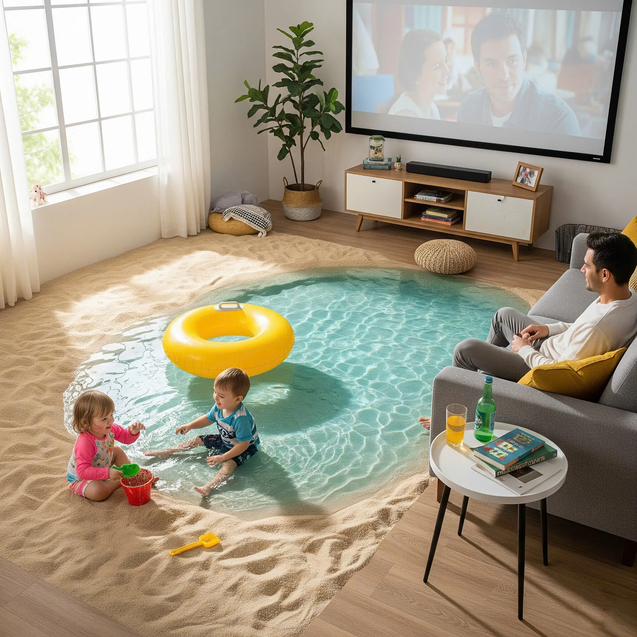 Accessories and Personal Touches for an Indoor Beach Living Room