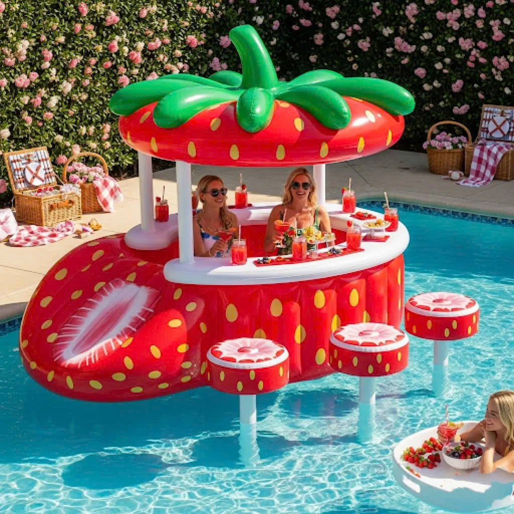 Transform Your Poolside Experience with the Inflatable Fruit Pool Bar - A Summer Paradise Awaits!
