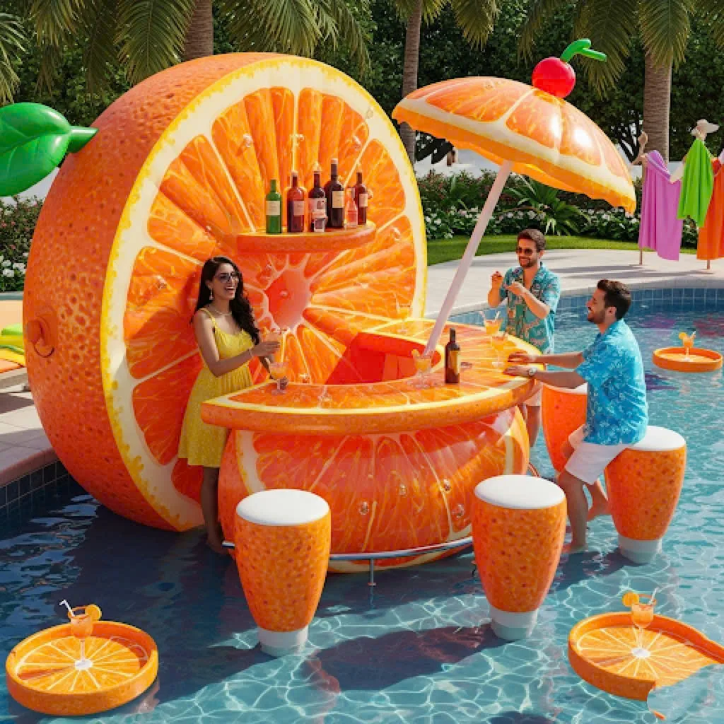 How to Use the Inflatable Fruit Pool Bar Effectively