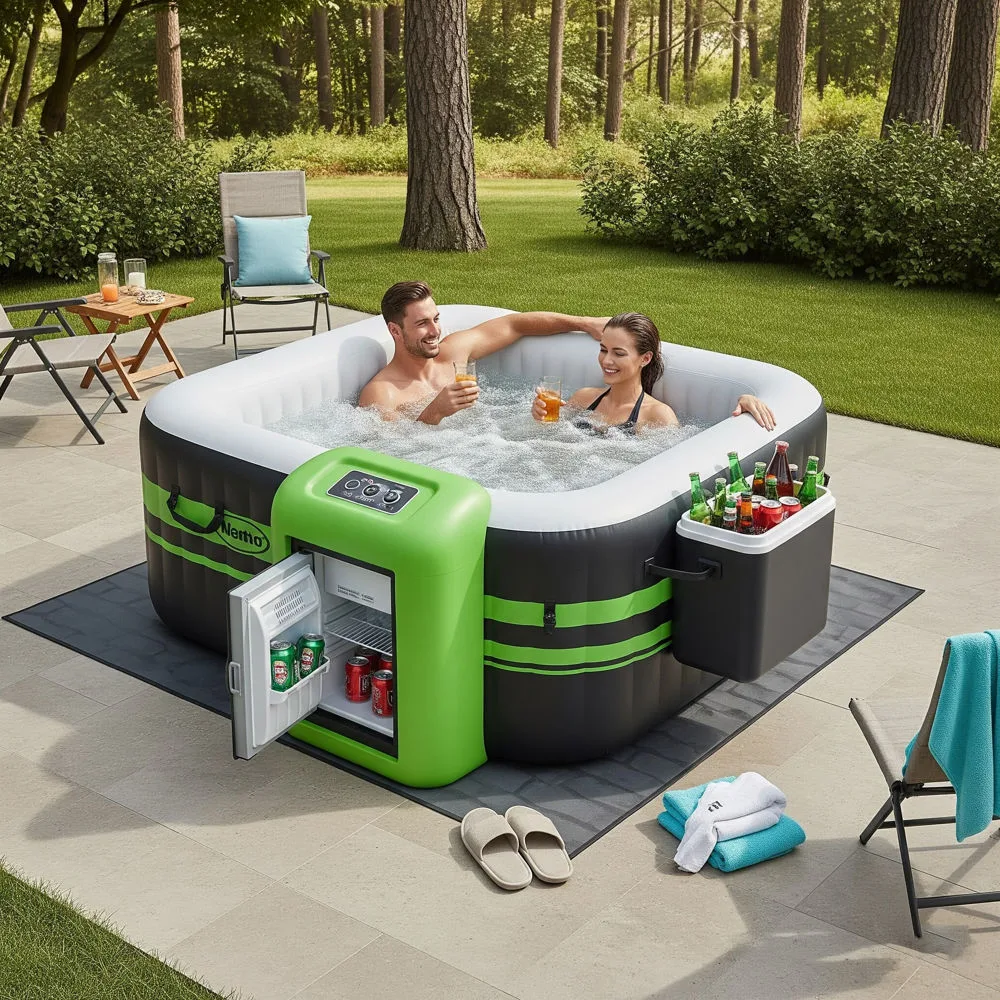 Transform Your Relaxation Routine with Inflatable Hot Tubs with Fridge and Coolers – The Ultimate Luxury on a Budget