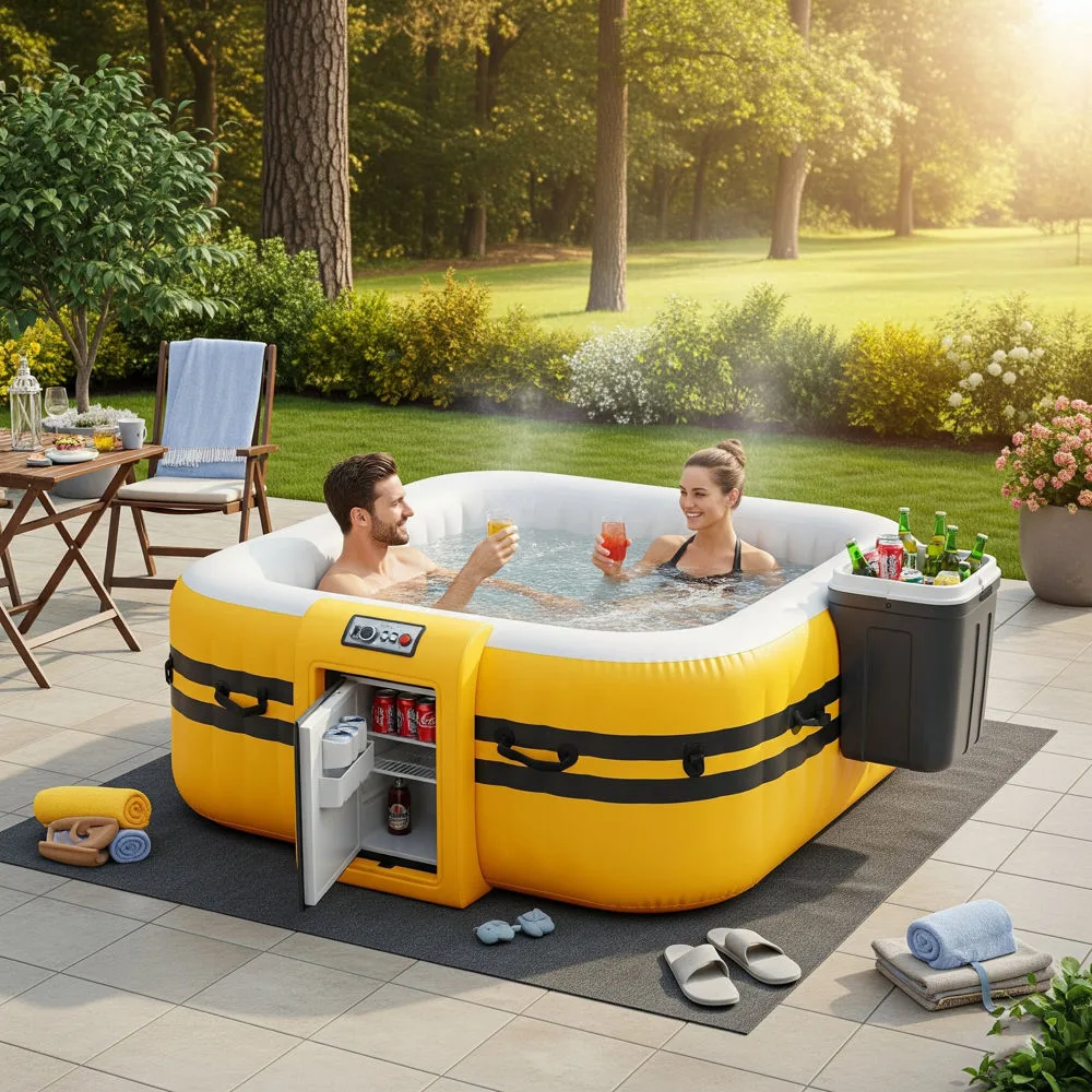 Transform Your Relaxation Routine with Inflatable Hot Tubs with Fridge and Coolers – The Ultimate Luxury on a Budget