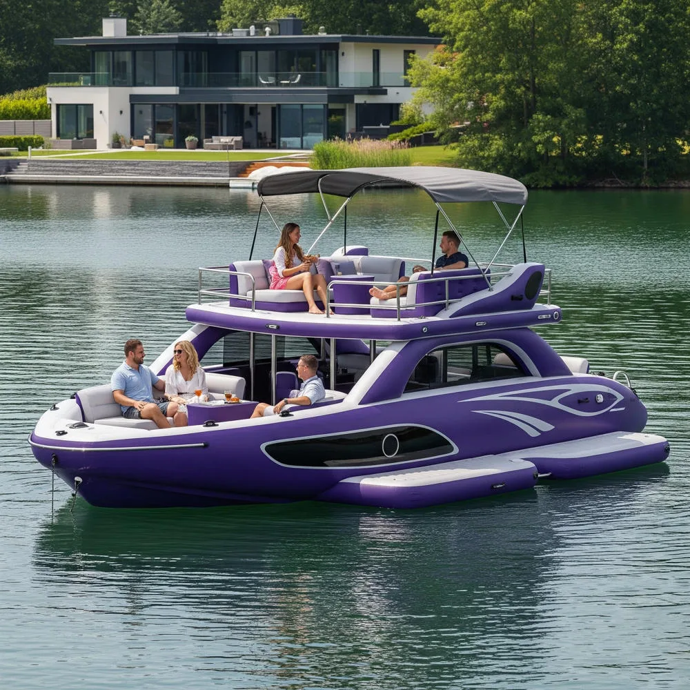 Examples and Comparisons of Inflatable Pontoon Boat Lake Floats