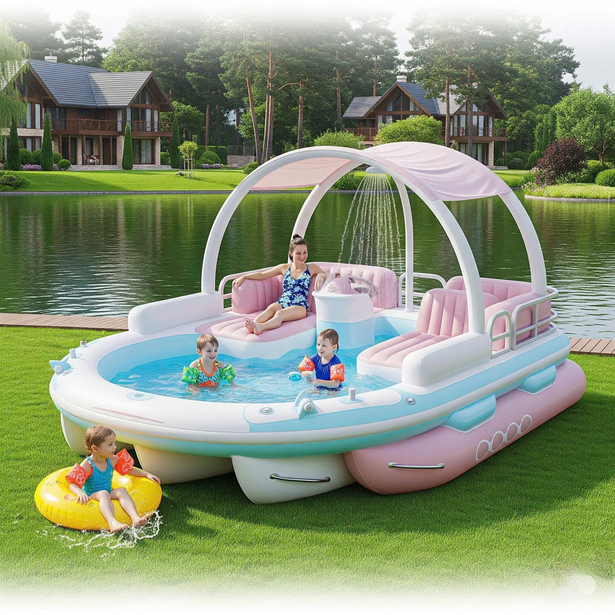 The Ultimate Guide to Inflatable Pontoon Boat Pools - Unleashing Fun on Water