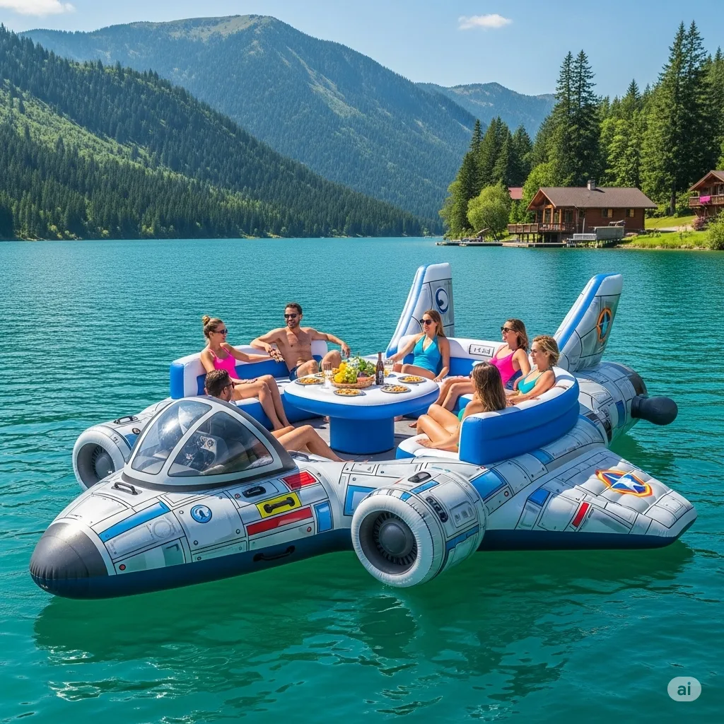 Enter the Inflatable Sci-Fi Spaceship Party Float — the latest innovation in poolside fun that blends whimsical fantasy with jaw-dropping design