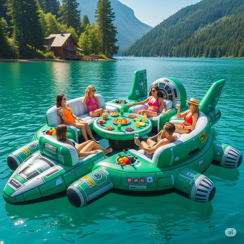 Enter the Inflatable Sci-Fi Spaceship Party Float — the latest innovation in poolside fun that blends whimsical fantasy with jaw-dropping design