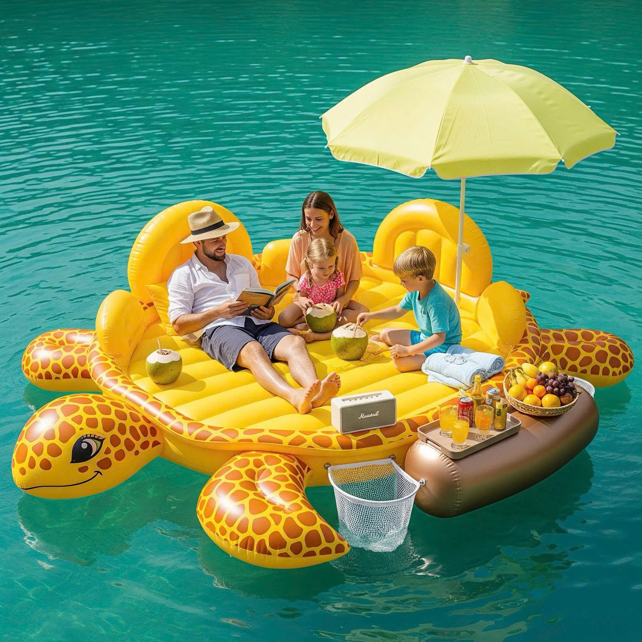 Dive into Fun with the Inflatable Turtle Float - A Perfect Pool Companion