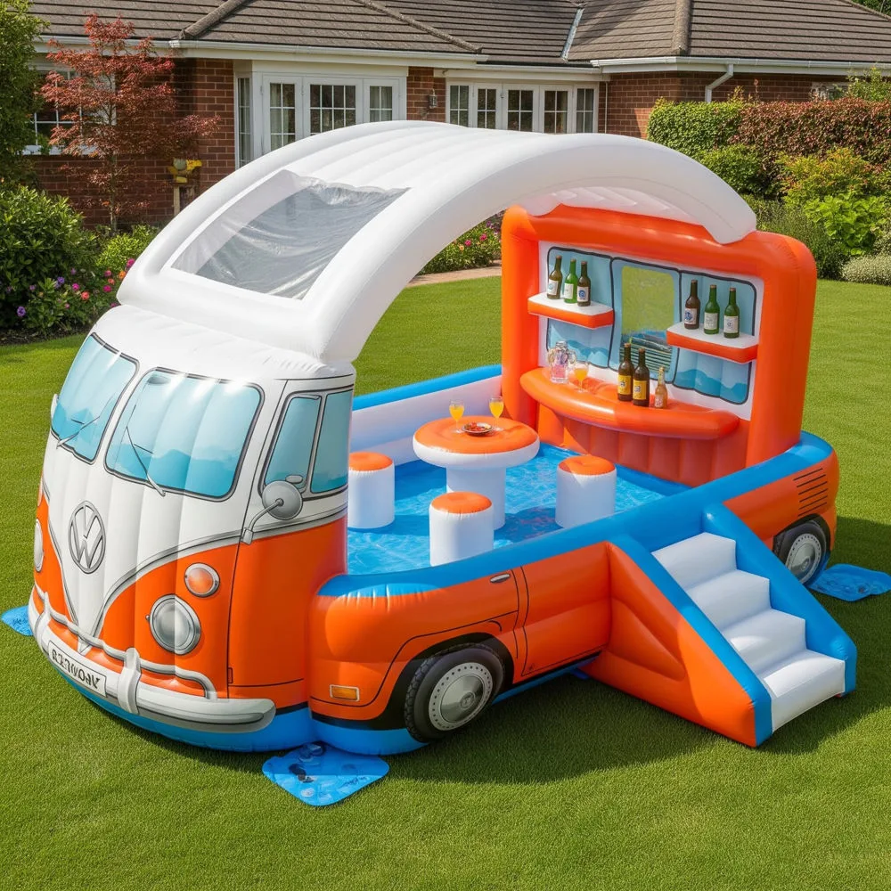 What is the Inflatable Volkswagen Bus Pool Bar?