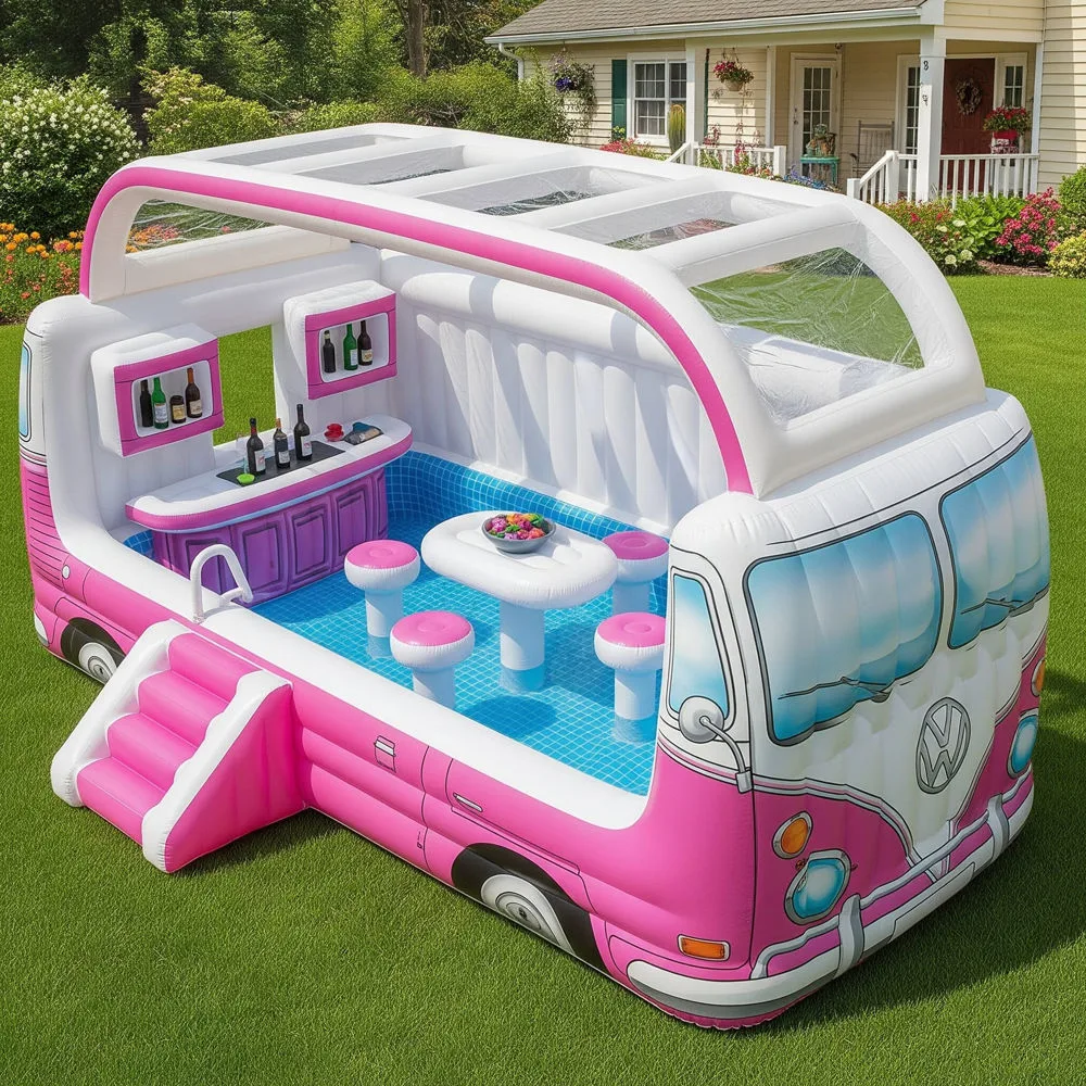 Comparing the Inflatable Volkswagen Bus Pool Bar to Other Inflatable Bars